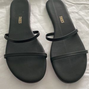Black TKEES sandals